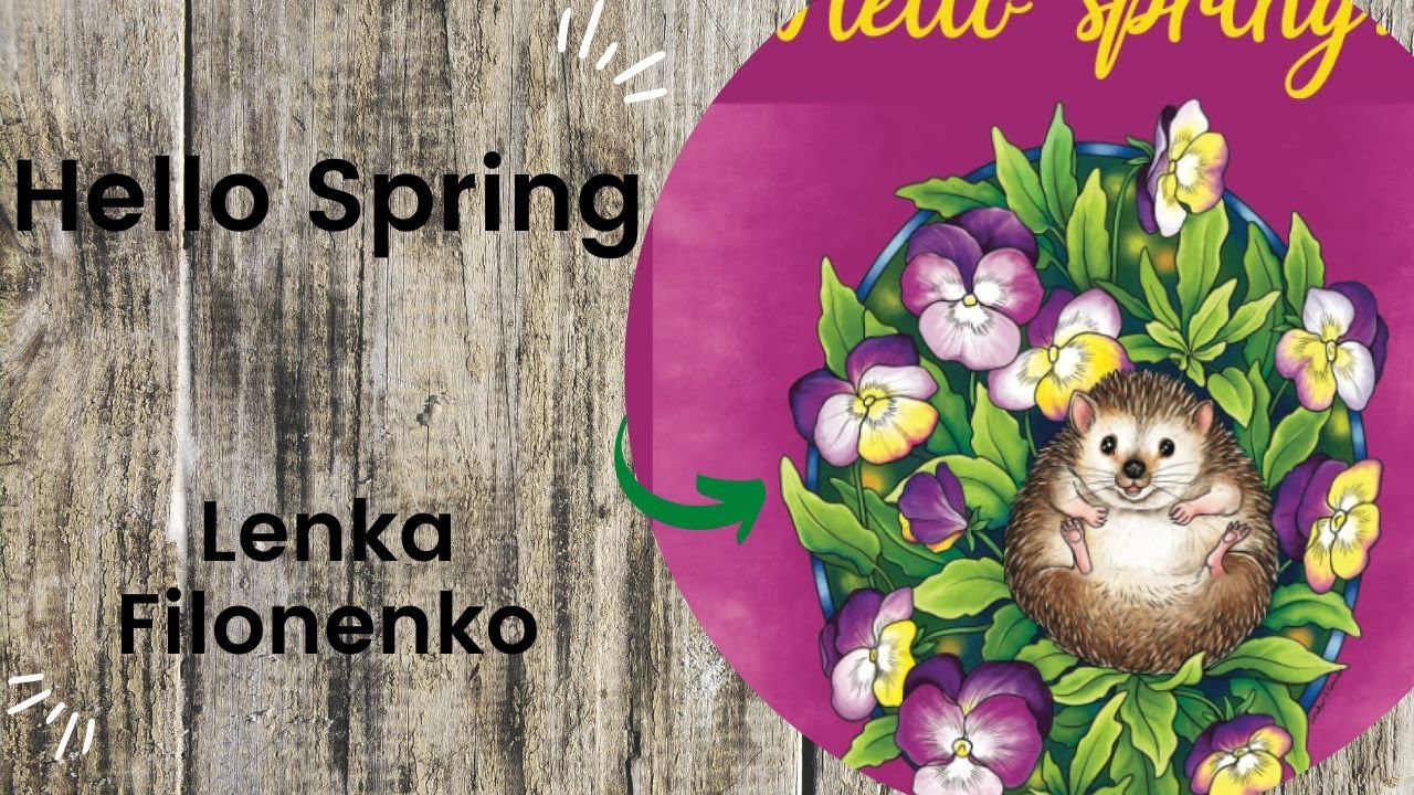 Hello Spring! - Lenka Filonenko // Adult Colouring Book Flip Through