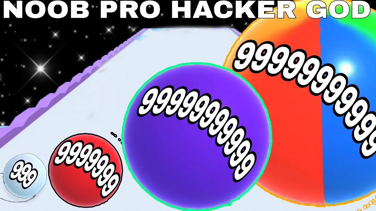 NOOB VS PRO VS HACKER VS GOD   in Ball Merge