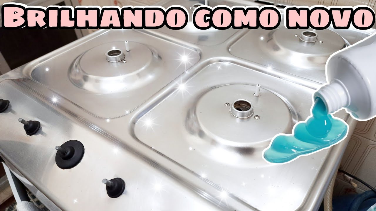 COMO DAR BRILHO NO FOGÃO INOX  - USANDO O QUE TEM EM CASA