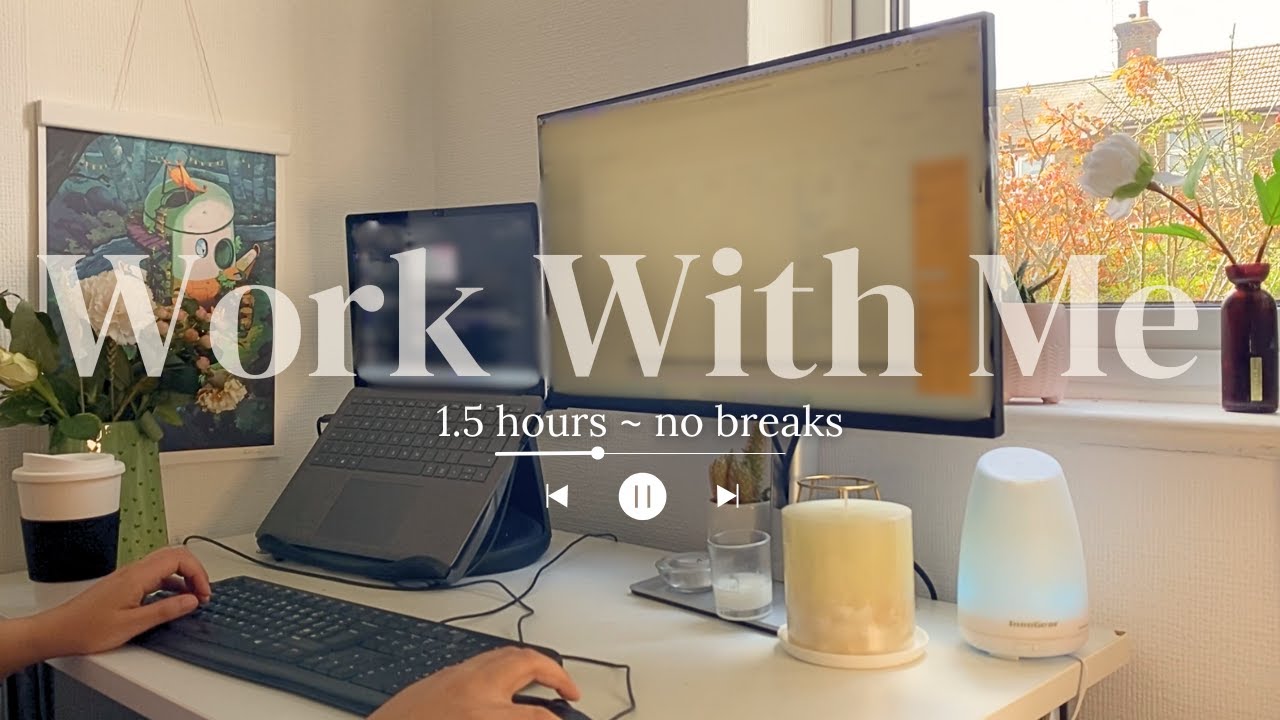 1.5 HOURS Work & Study with me 🕯  [Playlist]  | Focused Lofi Study Music🎧
