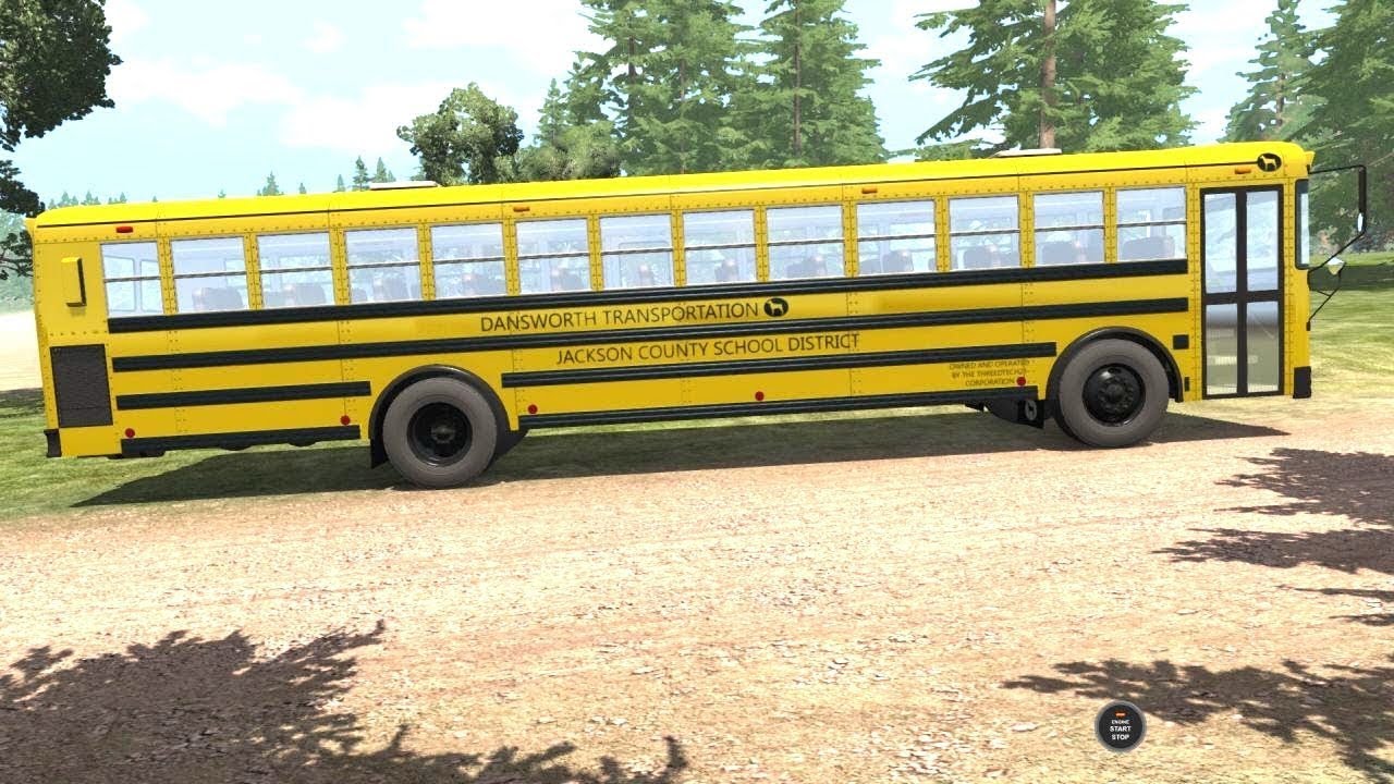 BeamNG Drive - Dansworth D2500 School Bus Dirt Road Driving