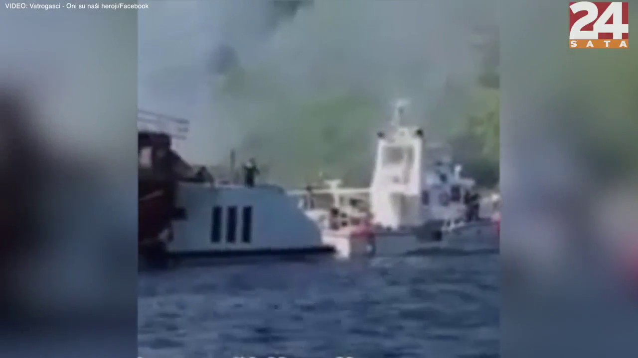 Snimili trenutak eksplozije na jahti kod Dubrovnika: Ozlijeđeno troje vatrogasaca