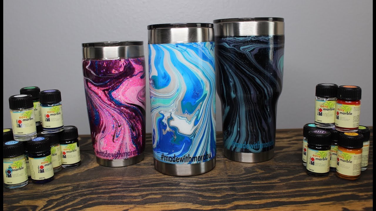 Make custom tumblers with Easy Marble