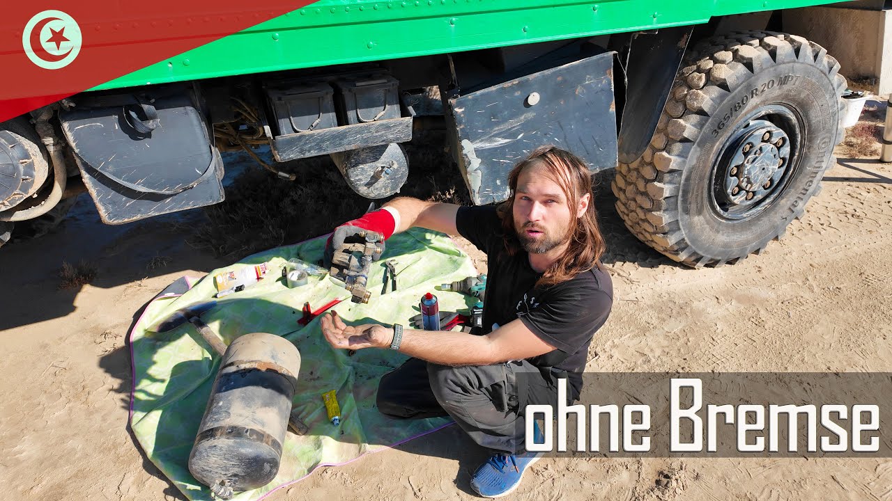 Etwas zu viel Druck – Reparatur am Strand von Djerba – Tunesien