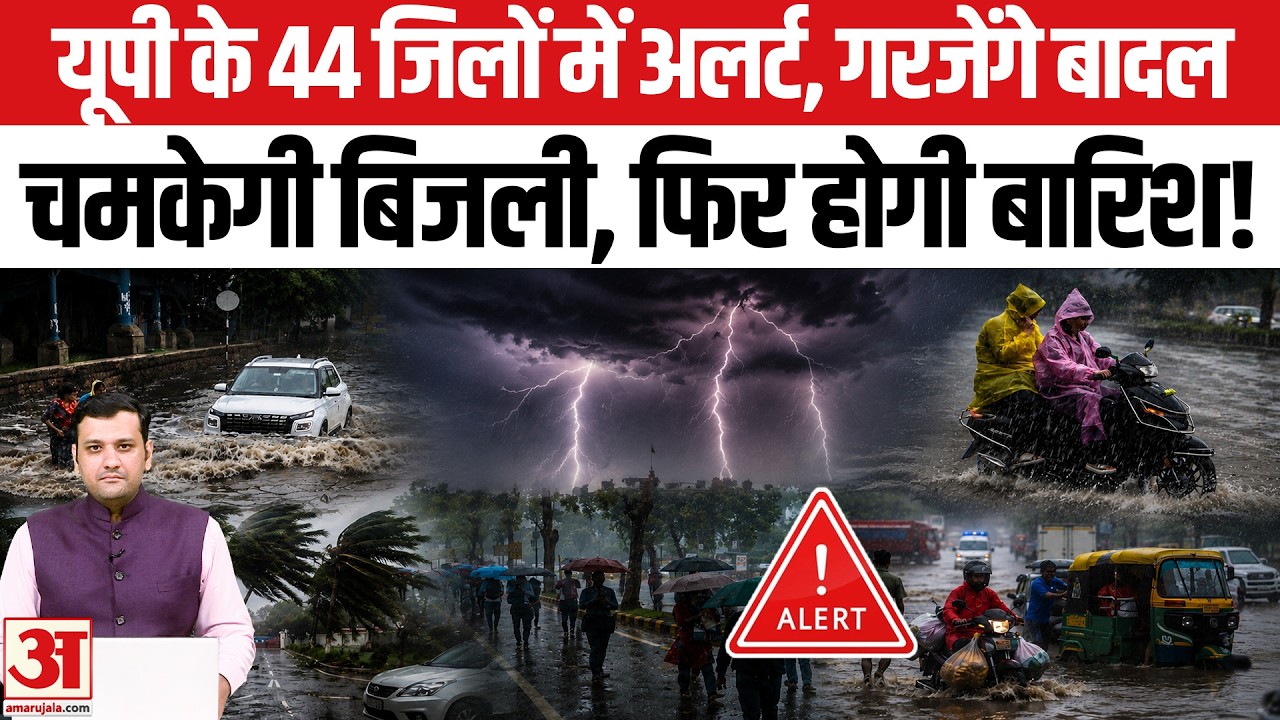 Aaj Ka Mausam: UP में Lightning और Thunderstorm के साथ Rain का Alert | IMD Today's Weather Update