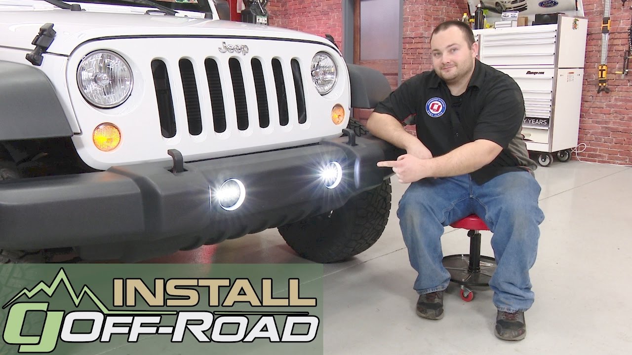 Jeep Wrangler PUTCO Fog Light Luminix LED High Power Lumens Pair 2010-2018 Installation