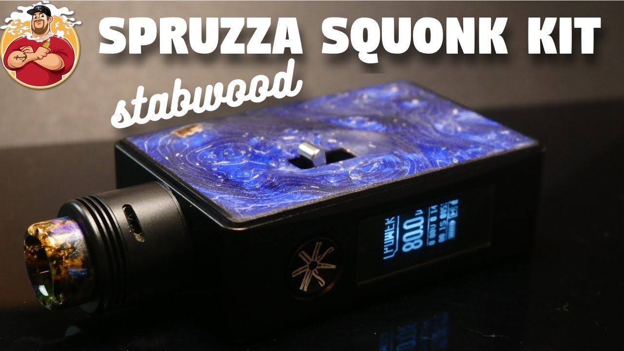 Spruzza {StabWood} Squonk Mod Kit/Fonte RDA by Asmodus Review & Build