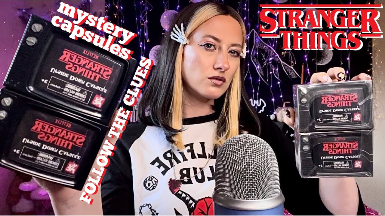 Stranger Things ASMR | Upside Down Mystery Capsules Haul and Unboxing 🚲✨