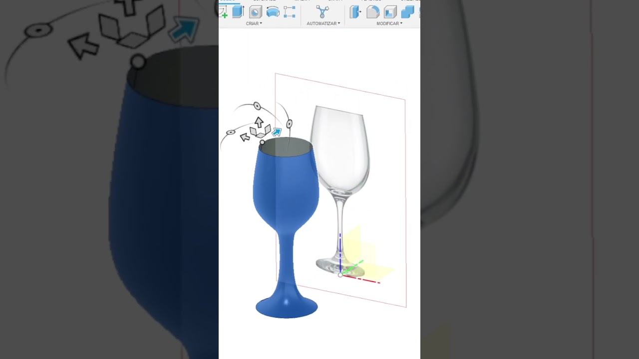 Truque f&aacute;cil para Modelagem 3D #impressao3d #dprinting #cnc #dprint #fusion360 #tech #tutorial #3d