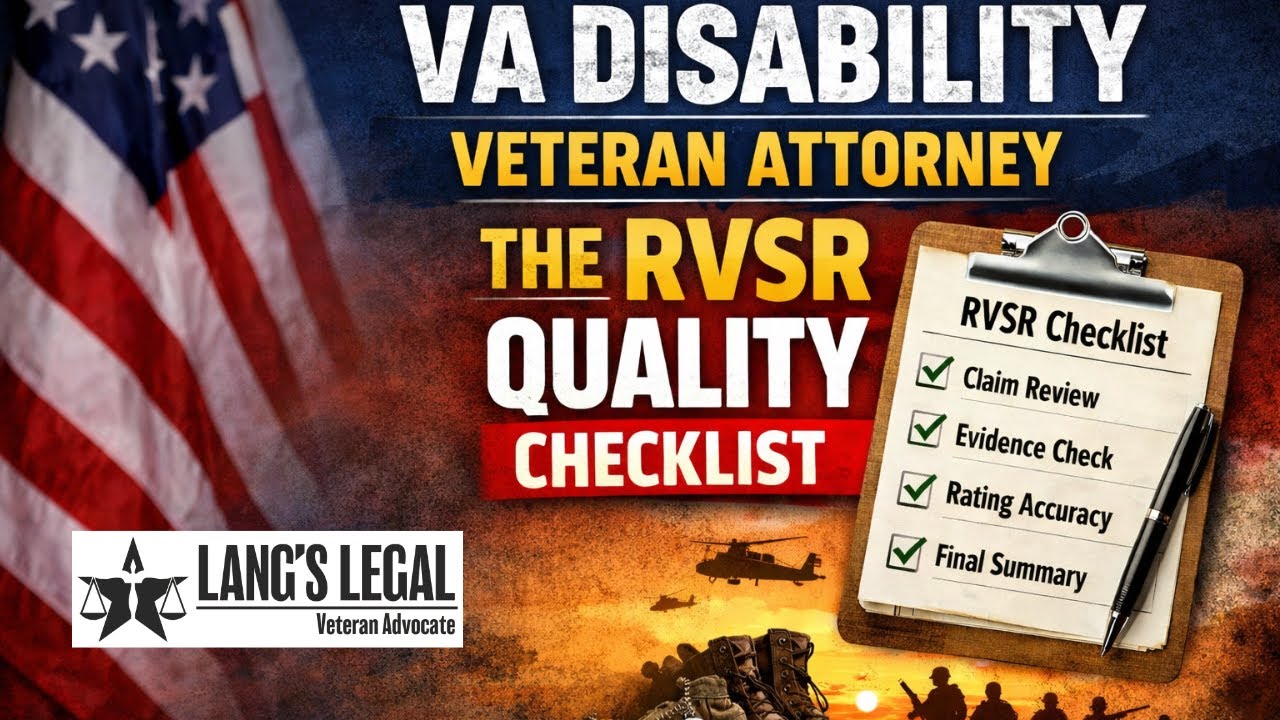 RVSR Quality Checklist