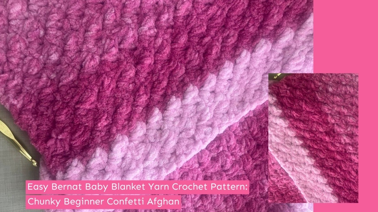 Easy Beginner Bernat Blanket Yarn Pattern Easy Chunky Blanket Confetti