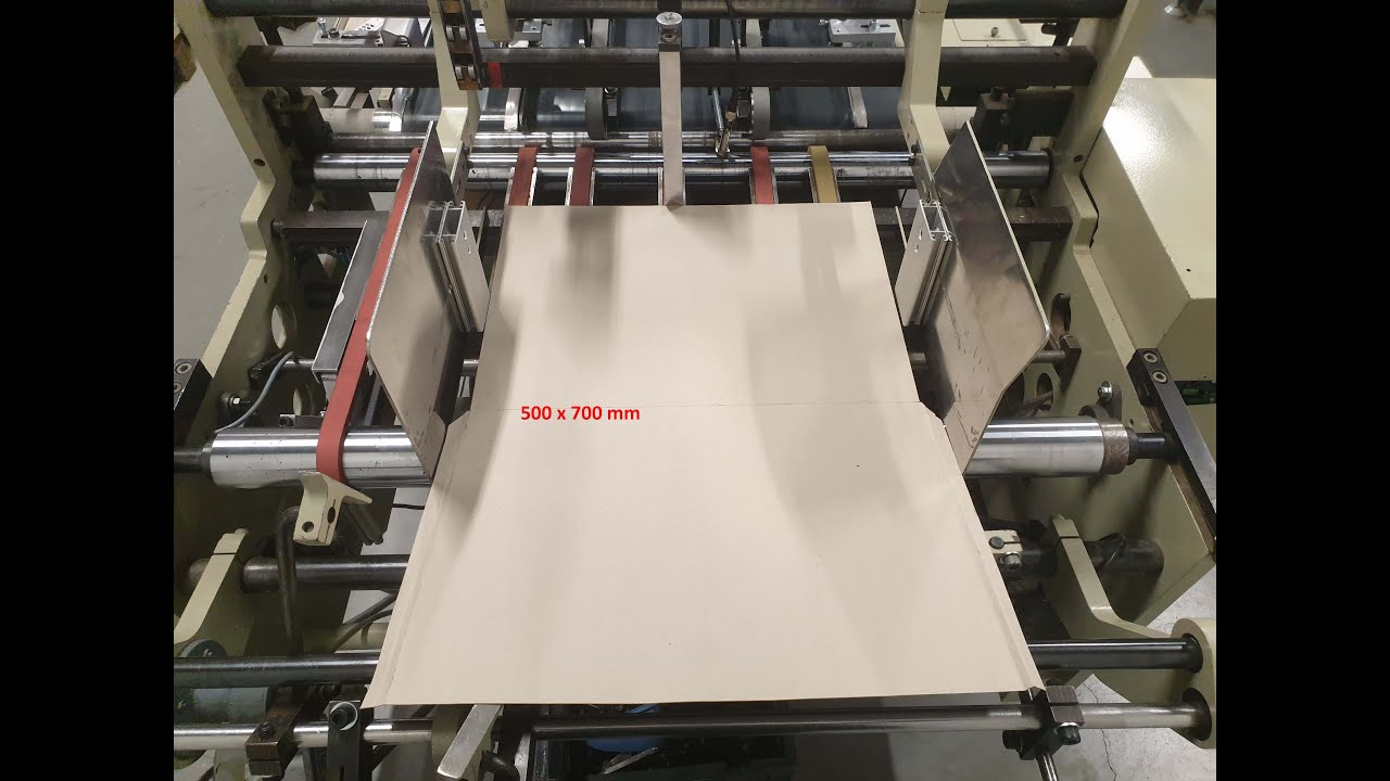 Jagenberg SU875-2 test run of large X-Ray envelopes by Arapak
