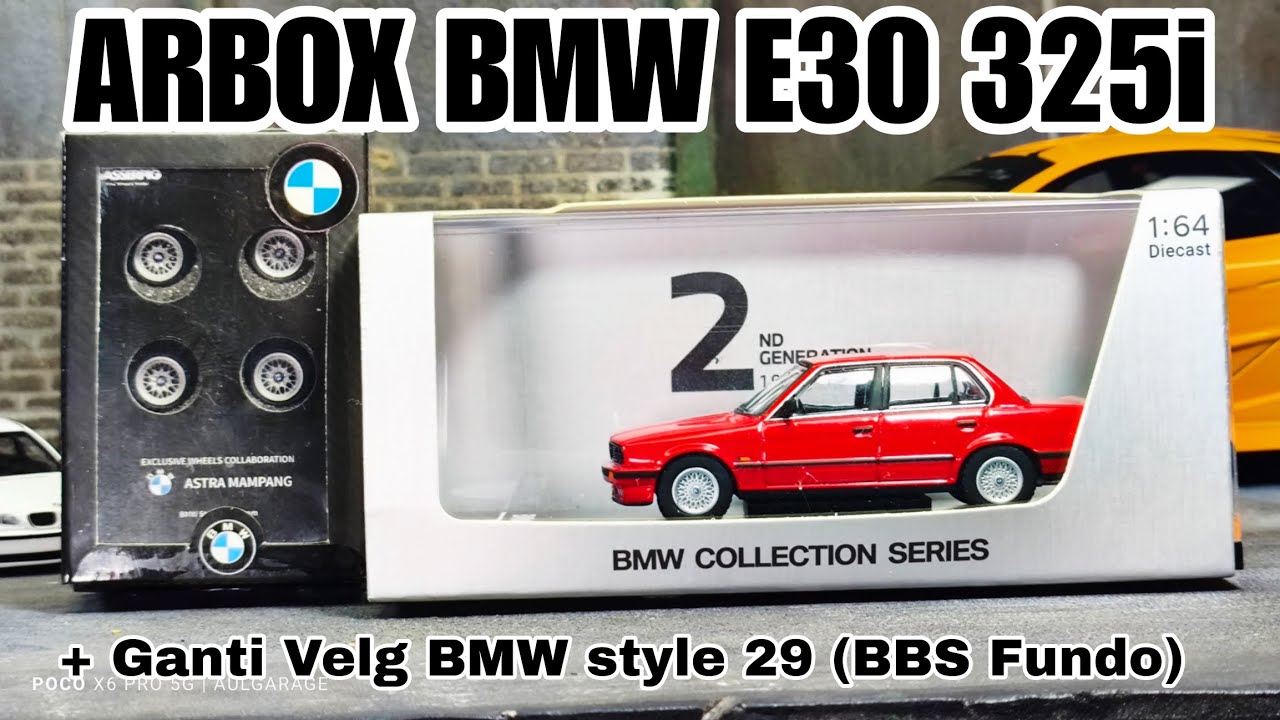1/64 BMW E30 325i by ARBox. Full Review + Swapwheels Wasserpig BMW style 29