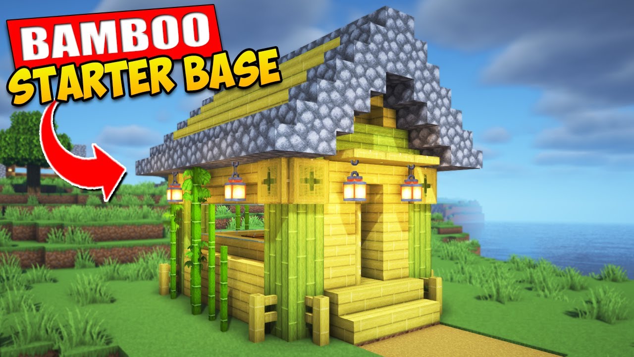 Minecraft Bamboo Starter House Tutorial 🏡