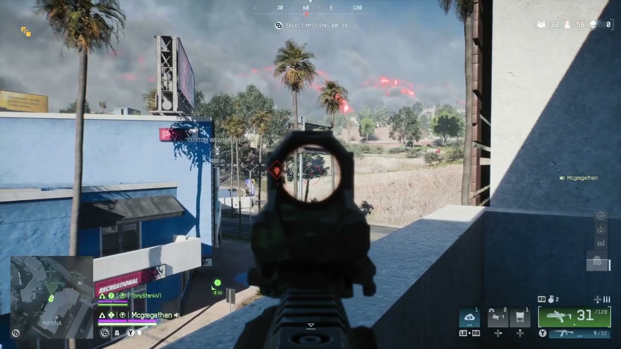Battlefield 6 Red Sec Battle Royal Gameplay Duos 2 Hombres Surrounded By Fire