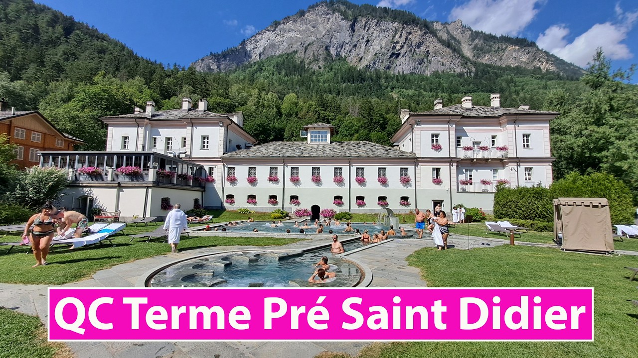 QC Terme Pré Saint Didier-Tour completo delle piscine, SPA e sale relax. Buffet pranzo e aperitivo