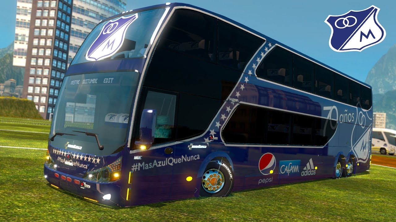 BUS DEL EQUIPO MILLONARIOS!! AL ESTADIO EL CAMPIN | EURO TRUCK SIMULATOR 2 | COLOMBIA