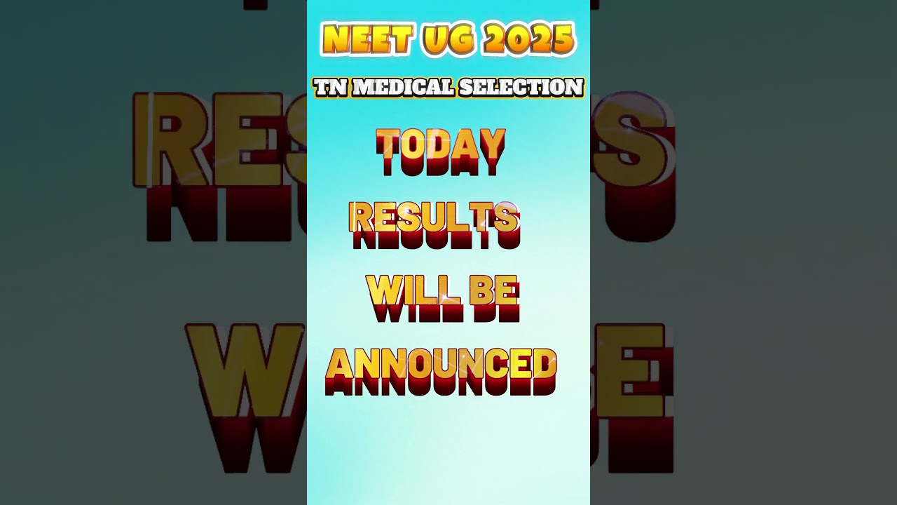 TN Medical  Selection Results will be ANNOUNCED TODAY !! #neet2025 #neetug2025 #medicalcounselling