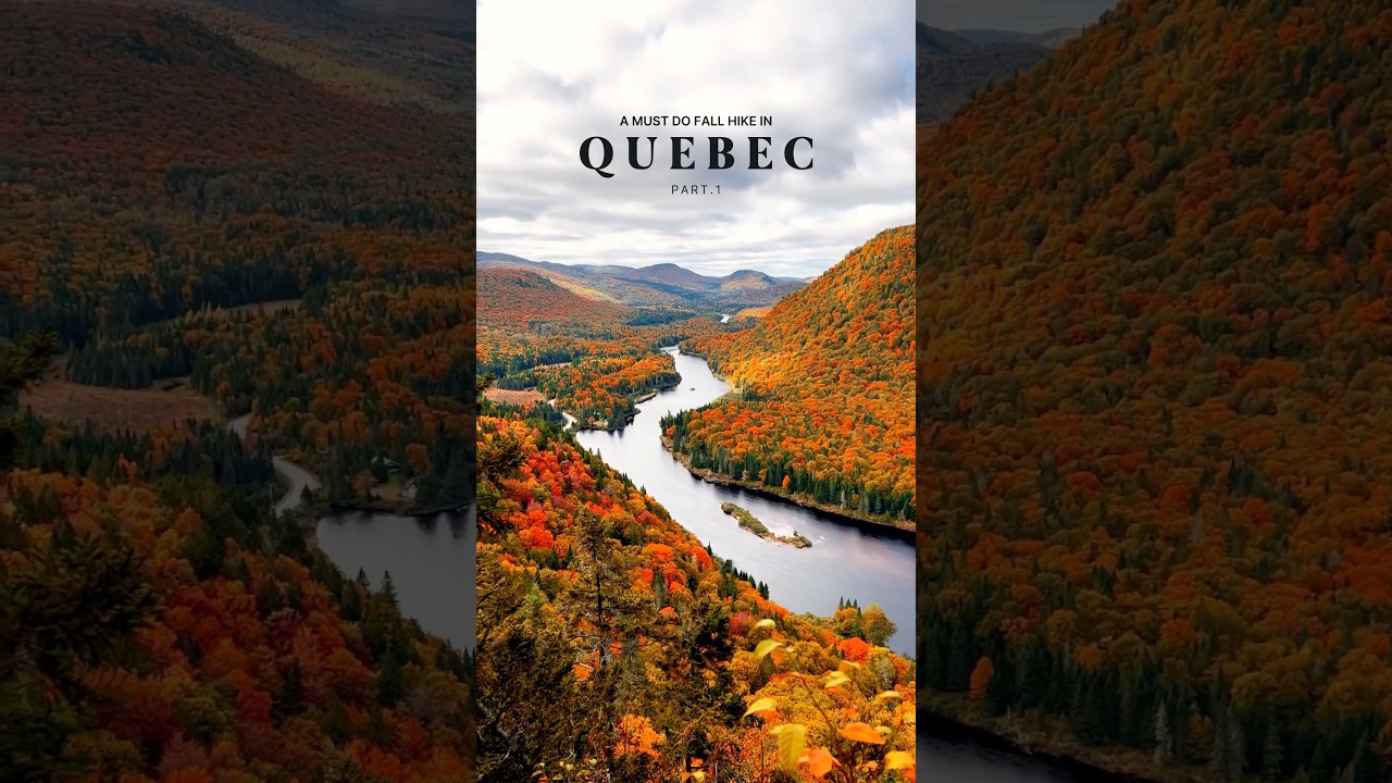 One of the BEST fall hikes in Quebec 🍁 #explorecanada #quebec #fallseason #hikingadventures