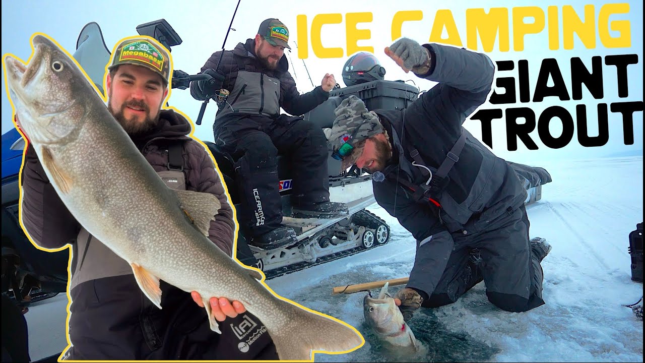 Ice Camping for GIANT LAKE TROUT on the Most DANGEROUS LAKE!
