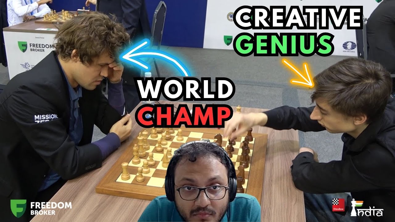 Dubov's amazing knight manoeuvre against Magnus Carlsen | Commentary by Sagar | World Rapid 2022