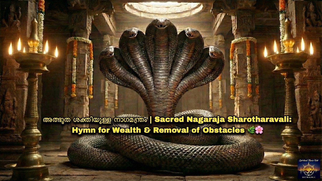അത്ഭുത ശക്തിയുള്ള നാഗമന്ത്രം  Sacred Nagaraja Sharotharavali Hymn for Wealth Removal of Obstacles 🌿🌸