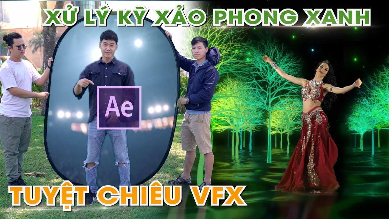 Xử lý kỹ xảo tách phong xanh chuyên nghiệp keylight - keylight after effects tutorial