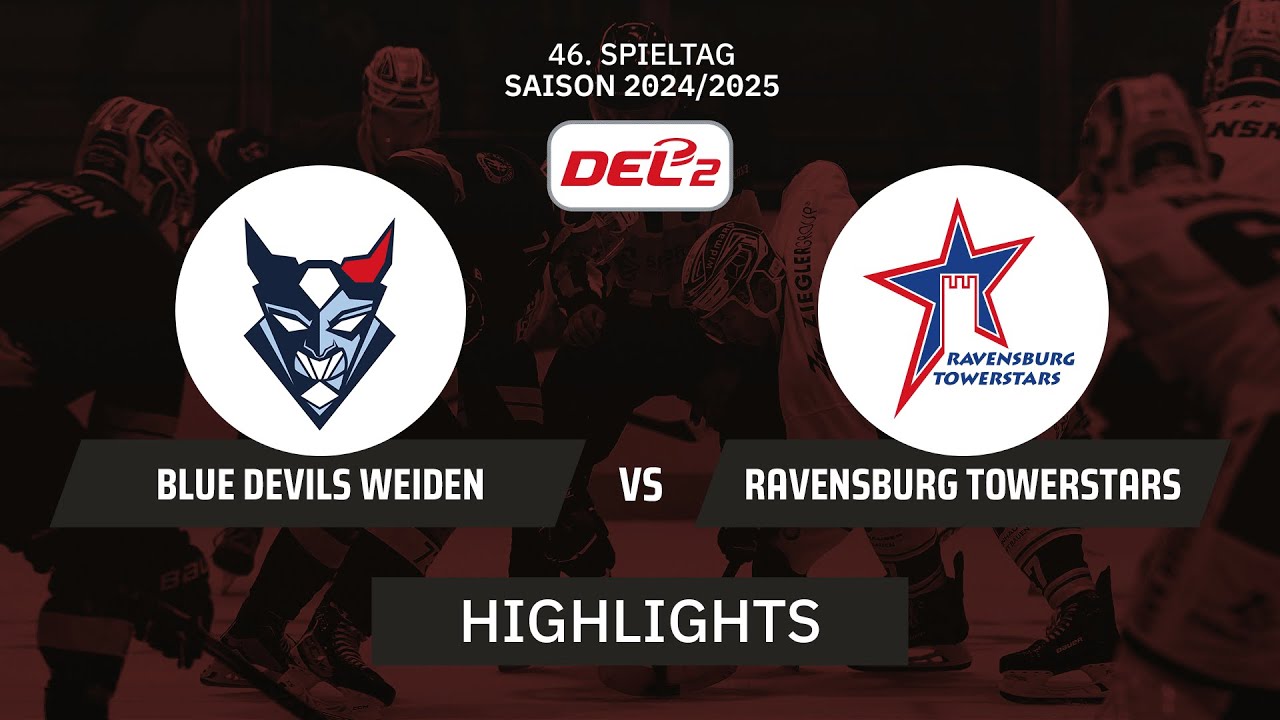DEL2: Blue Devils Weiden vs. Ravensburg Towerstars I Highlights - 46. Spieltag | SDTV Eishockey