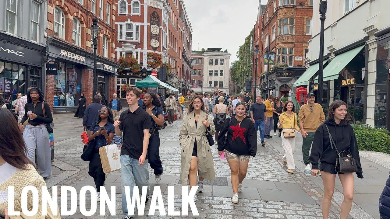 England, Central London Evening Walk | Relaxing Walking tour in West End London [4K HDR]