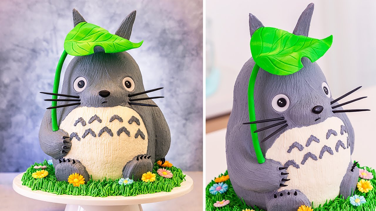 Studio Ghibli:  Totoro Cake 🌻 Buttercream Cake Decorating