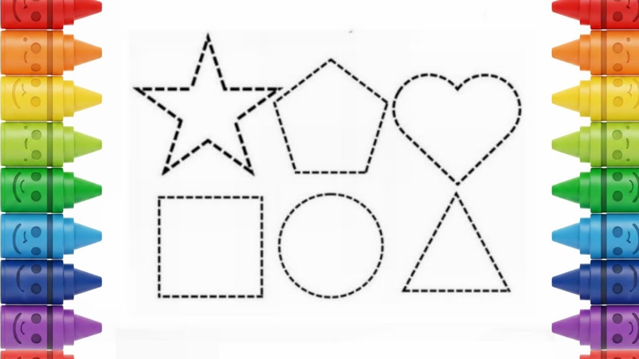 Shape by Shape Drawing for Kids | Basic 2D Shapes ⬛🔵❤️