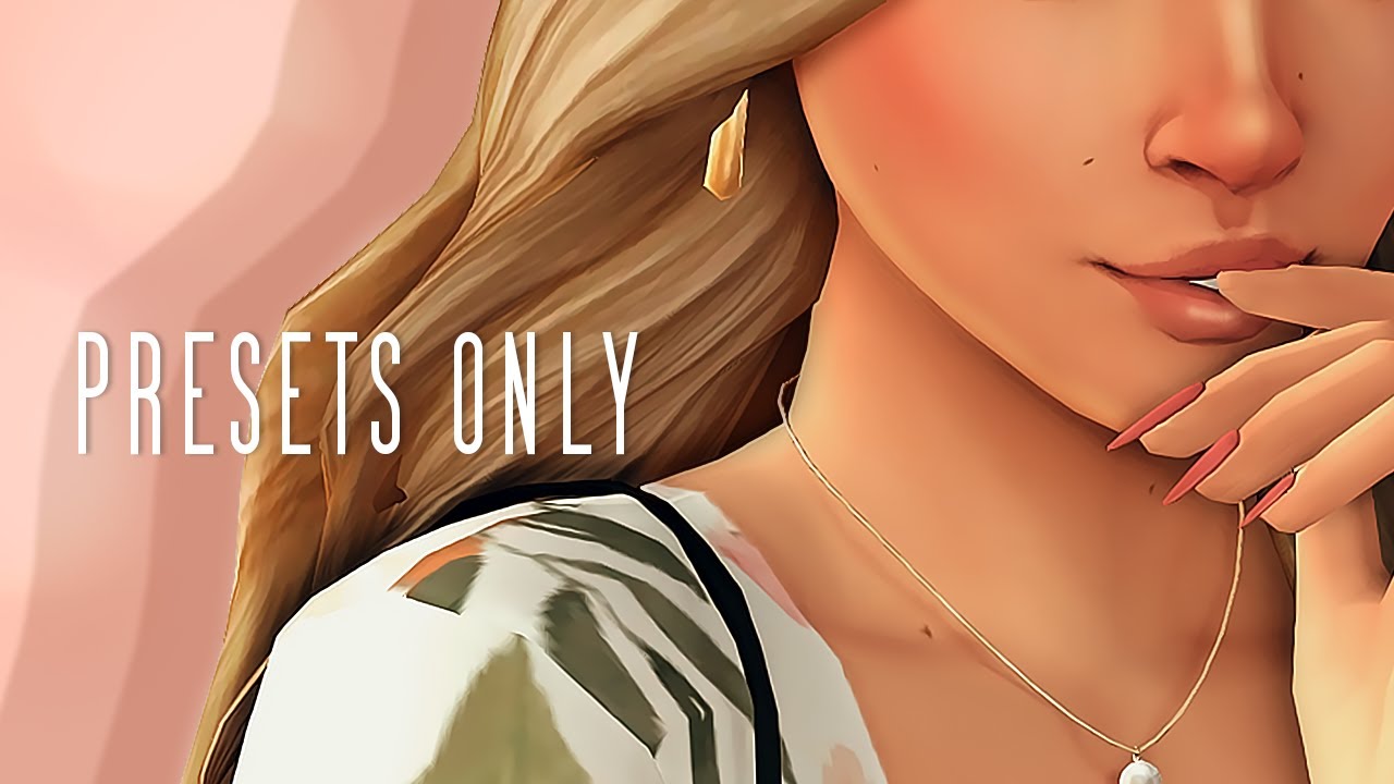 Making a sim using ONLY presets and NO sliders! + cc list // the sims 4 cas challenge