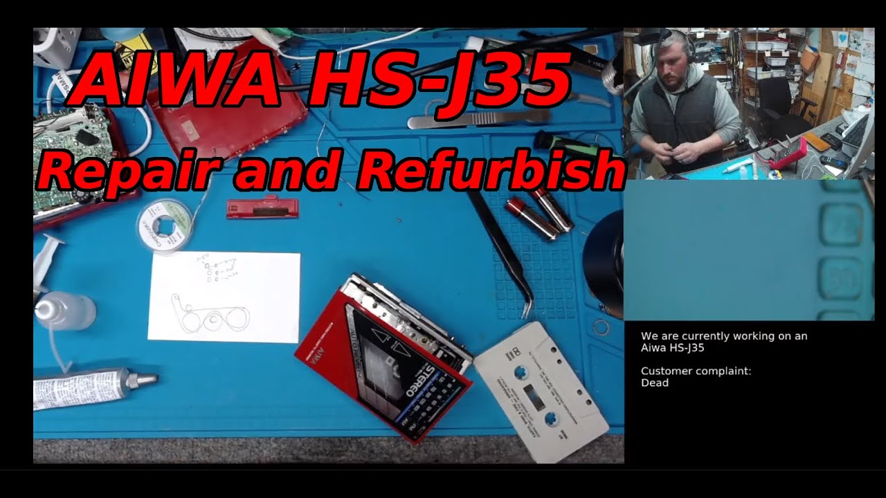 Aiwa HS-J35 Portable Cassette Player/Recorder Repair & Refurbish