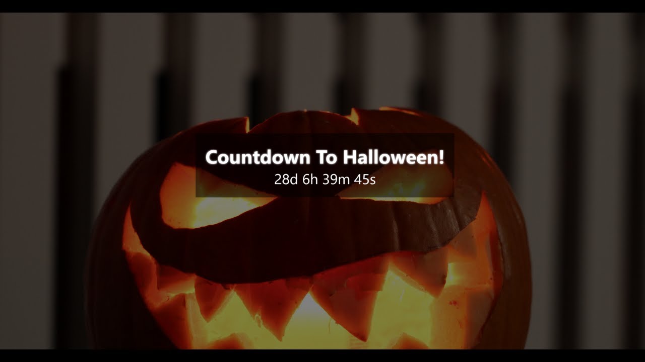 HTML, CSS JavaScript Halloween Countdown Timer Tutorial