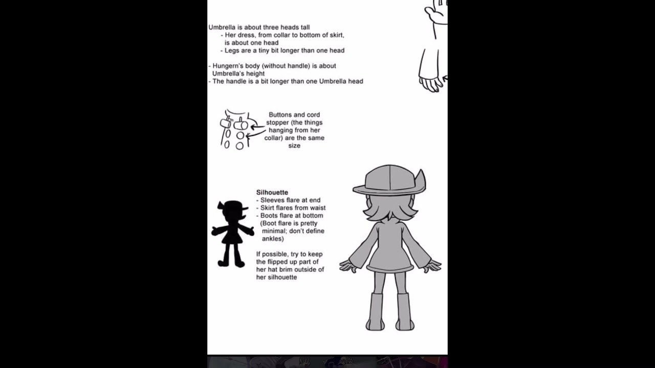 Skullgirls 2ndencore:Umbrella and Hungern model sheet
