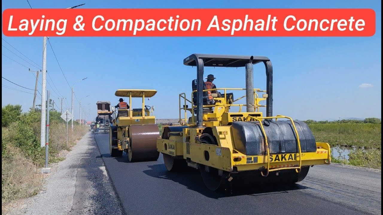Asphalt Concrete Pavement, Laying and Compaction Works