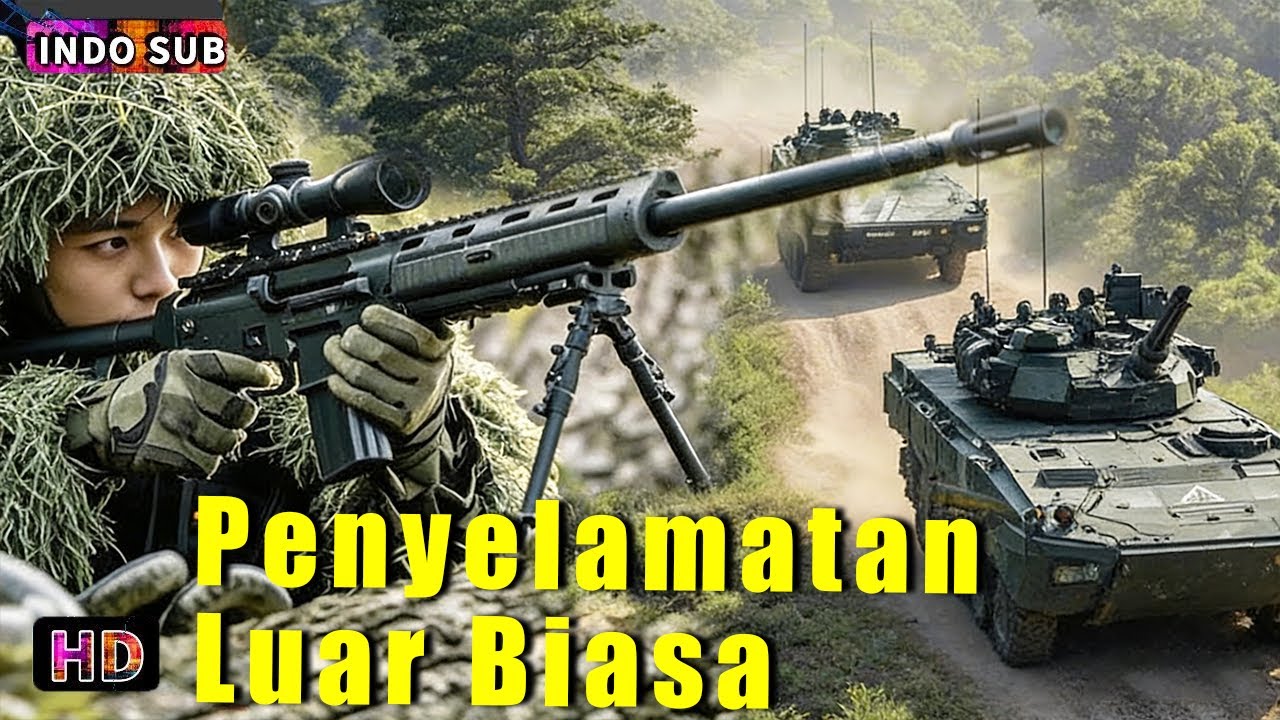 INDO SUB丨🔥Penembak jitu meledakkan kendaraan lapis baja dengan satu tembakan💥kekuatan penuh!