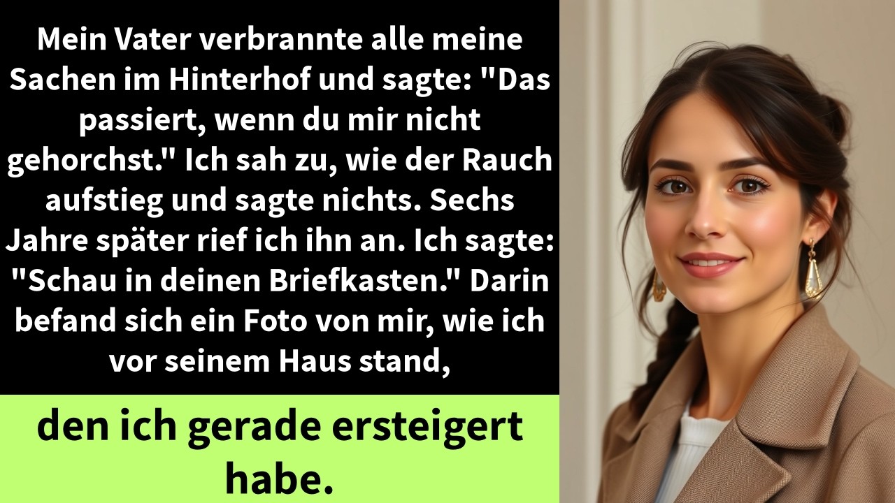 Mein Vater verbrannte alle meine Sachen im Hinterhof und sagte: 