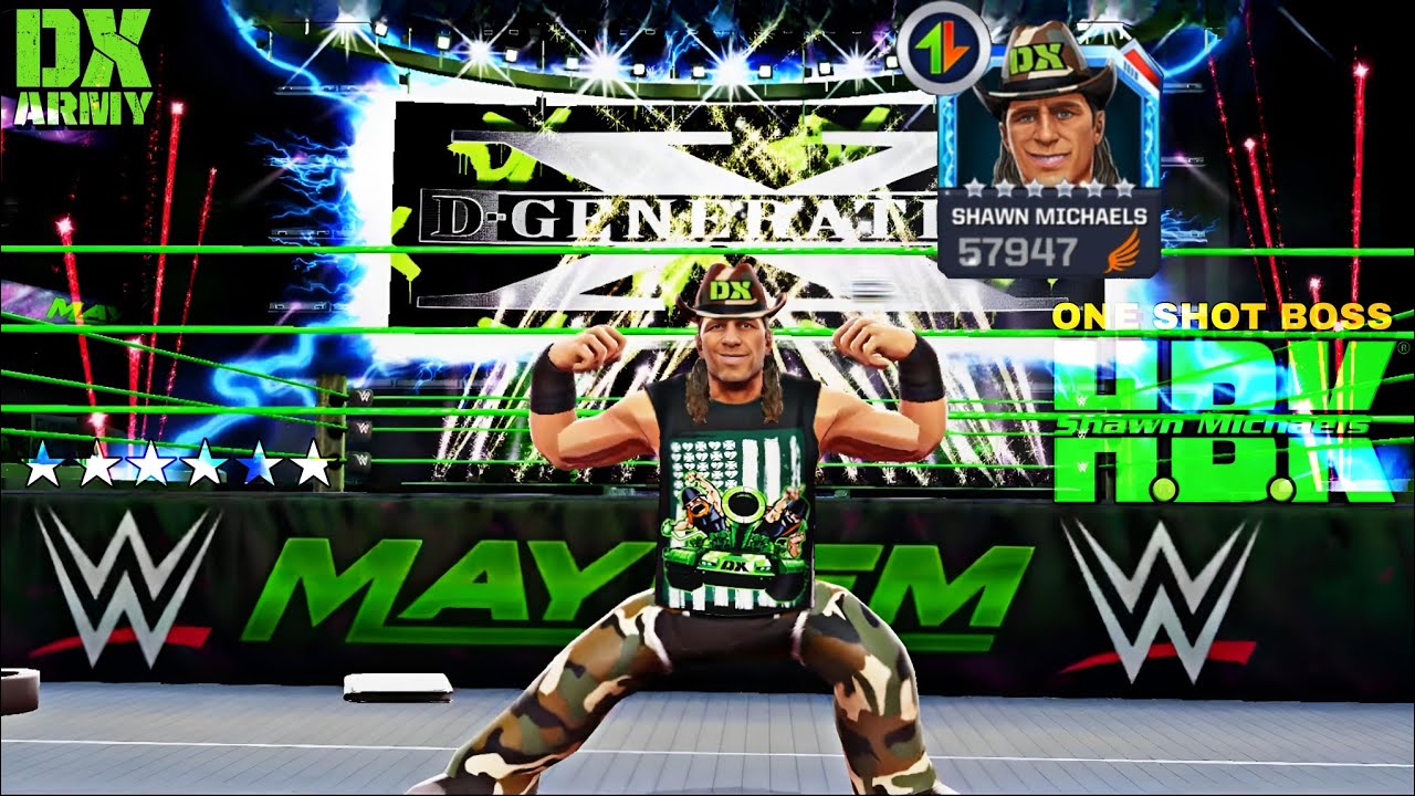 Новый DX Army 6Star Шон Майклз One Shot Boss WWE MAYHEM