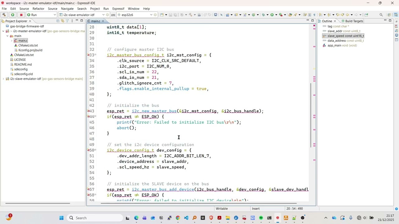 Emulating a basic I2C device using ESP32 and ESP-IDF