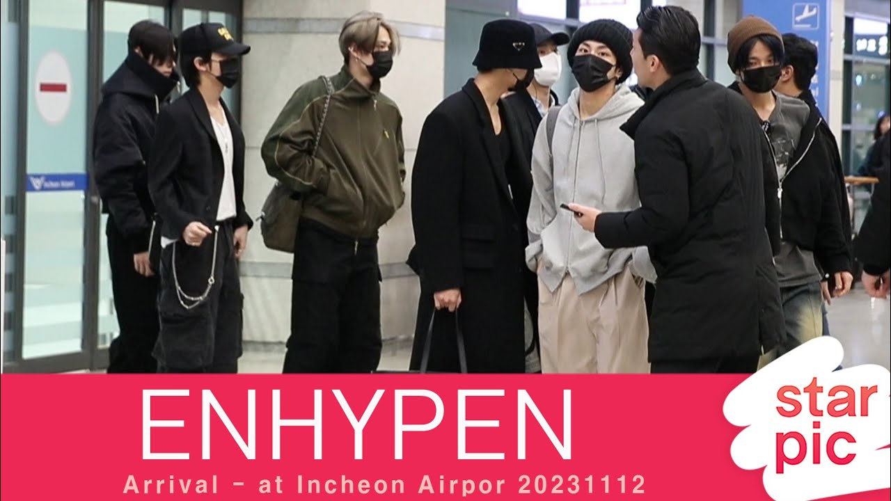 엔하이픈 ‘ORANGE BLOOD로 만나요!' [STARPIC] / ENHYPEN Arrival - at Incheon Airpor 20231112