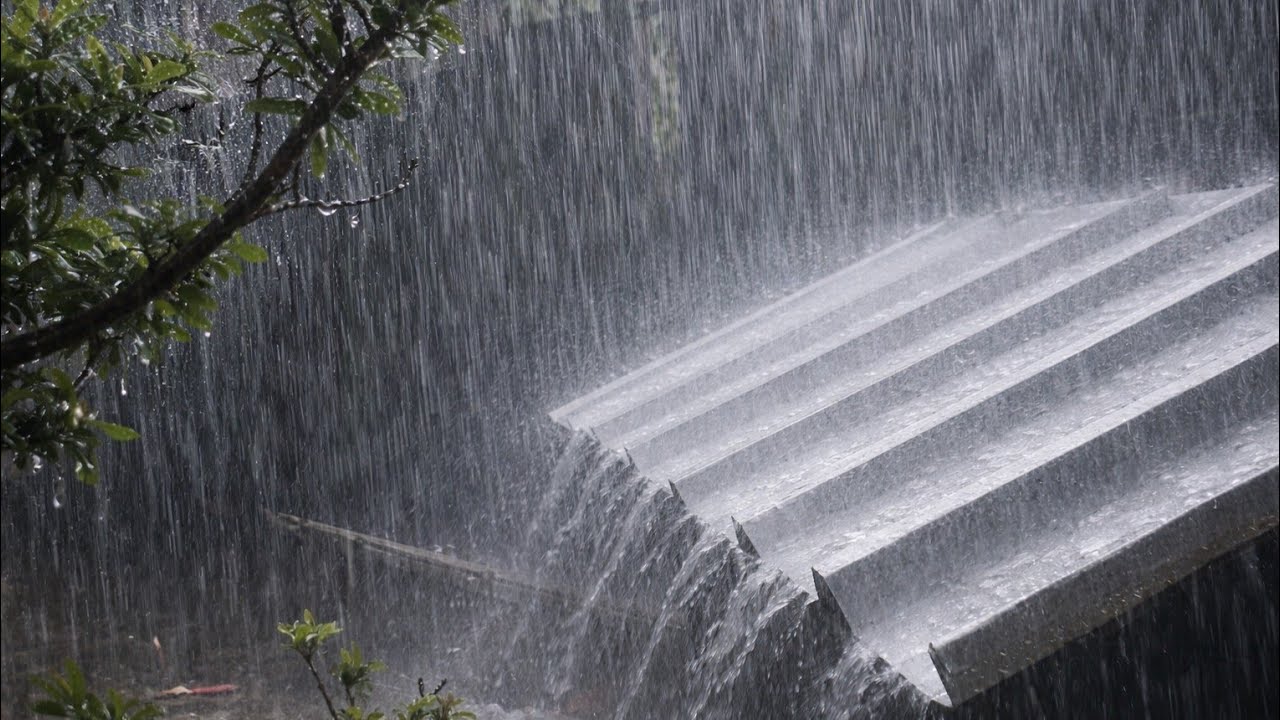Heavy Rain on Metal Roof 🌧️ Powerful Rainstorm Sounds for Sleep, Study & Relaxation