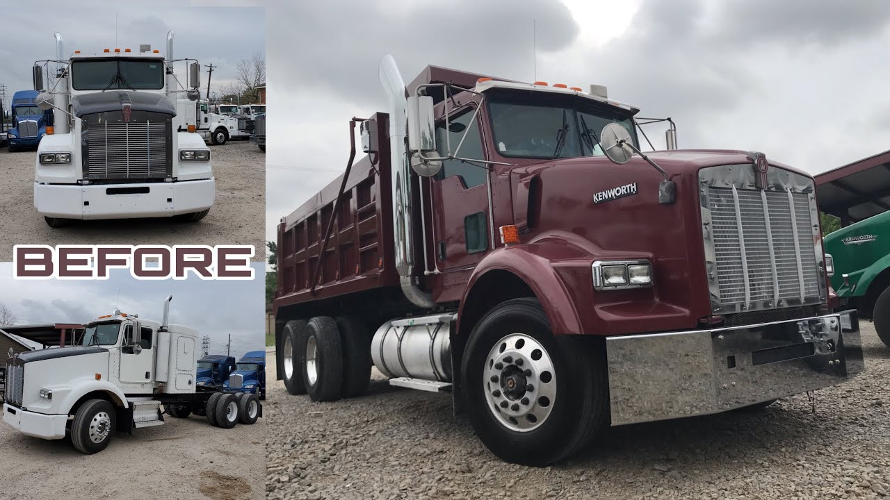 Kenworth переоборудован в самосвал | Самосвал CAT C-15 с прямой трубой и двумя турбонагнетателями...