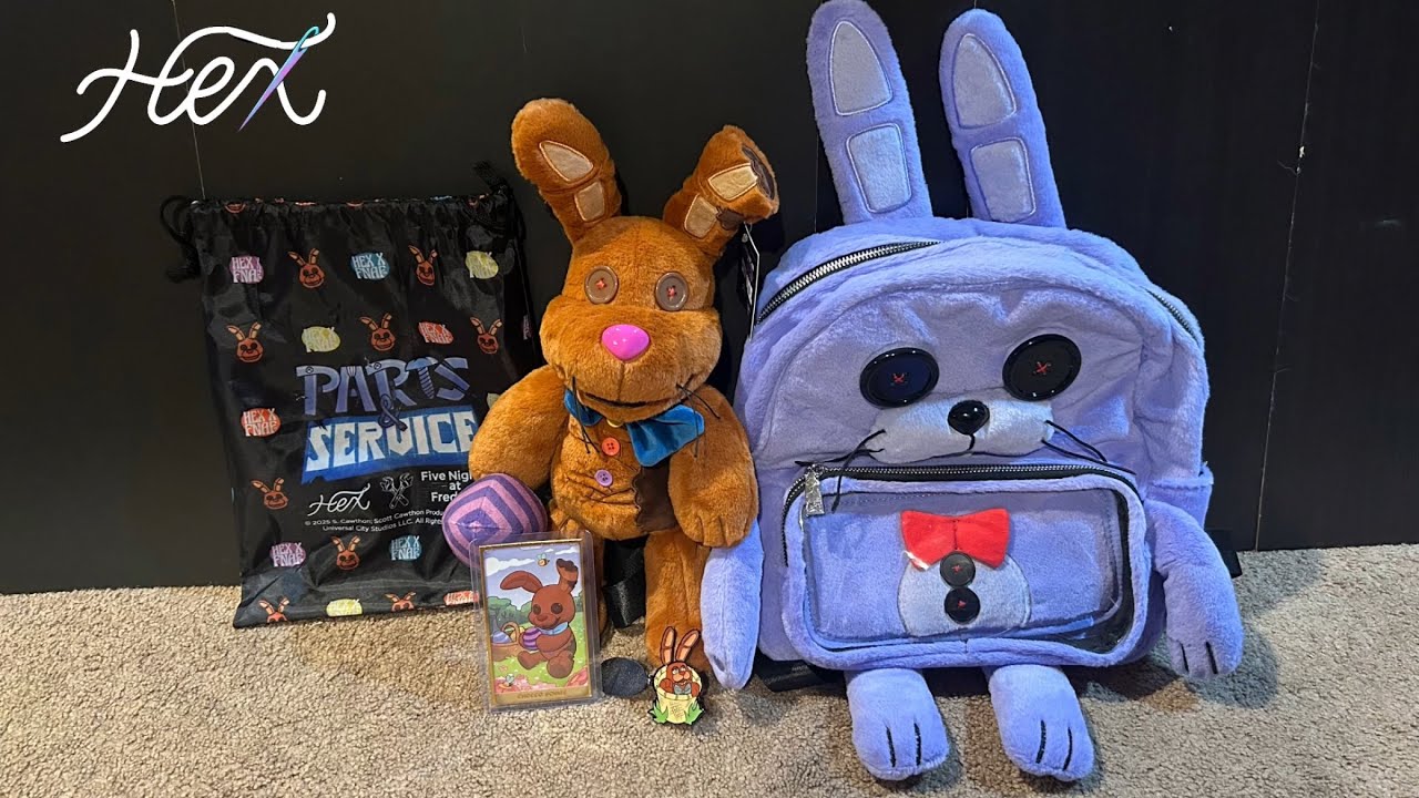FNaF HEX Chocolate Bonnie Plush And Bonnie Backpack Review!