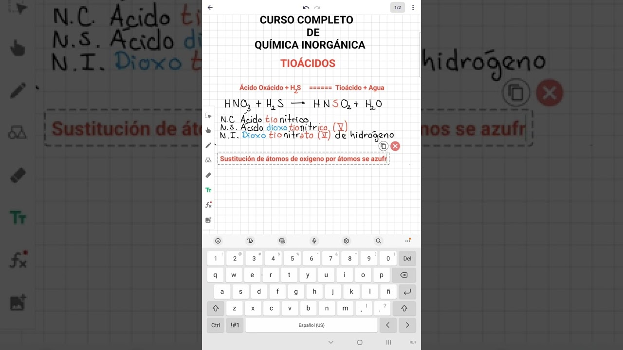 CURSO COMPLETO DE QUÍMICA INORGÁNICA (TIOÁCIDOS)
