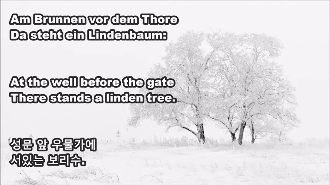 슈베르트 [겨울나그네] 전곡 독어,영어,한글 가사 Schubert - Die Winterreise  (Winter Journey) Lyrics