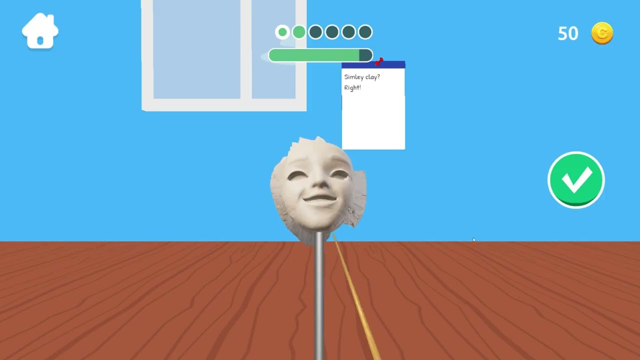 I made clay heads