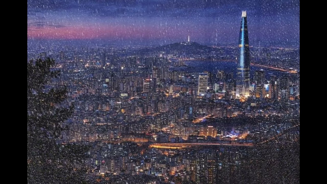 017 Rain sounds | #seoulnight #빗소리 #ASMR