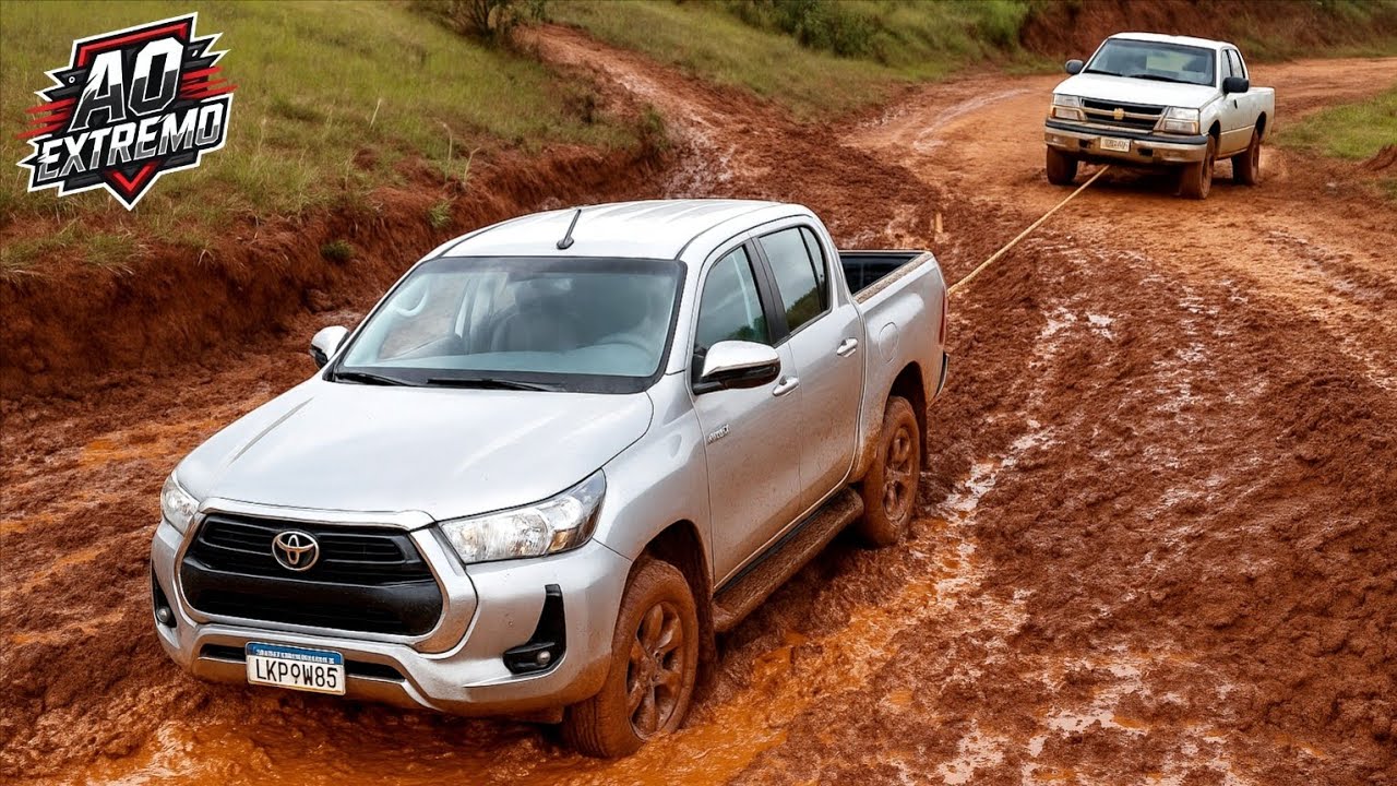 CHEVROLET S10 TEVE QUE SALVAR A HILUX DO ATOLEIRO | CAMIONETES AO EXTREMO