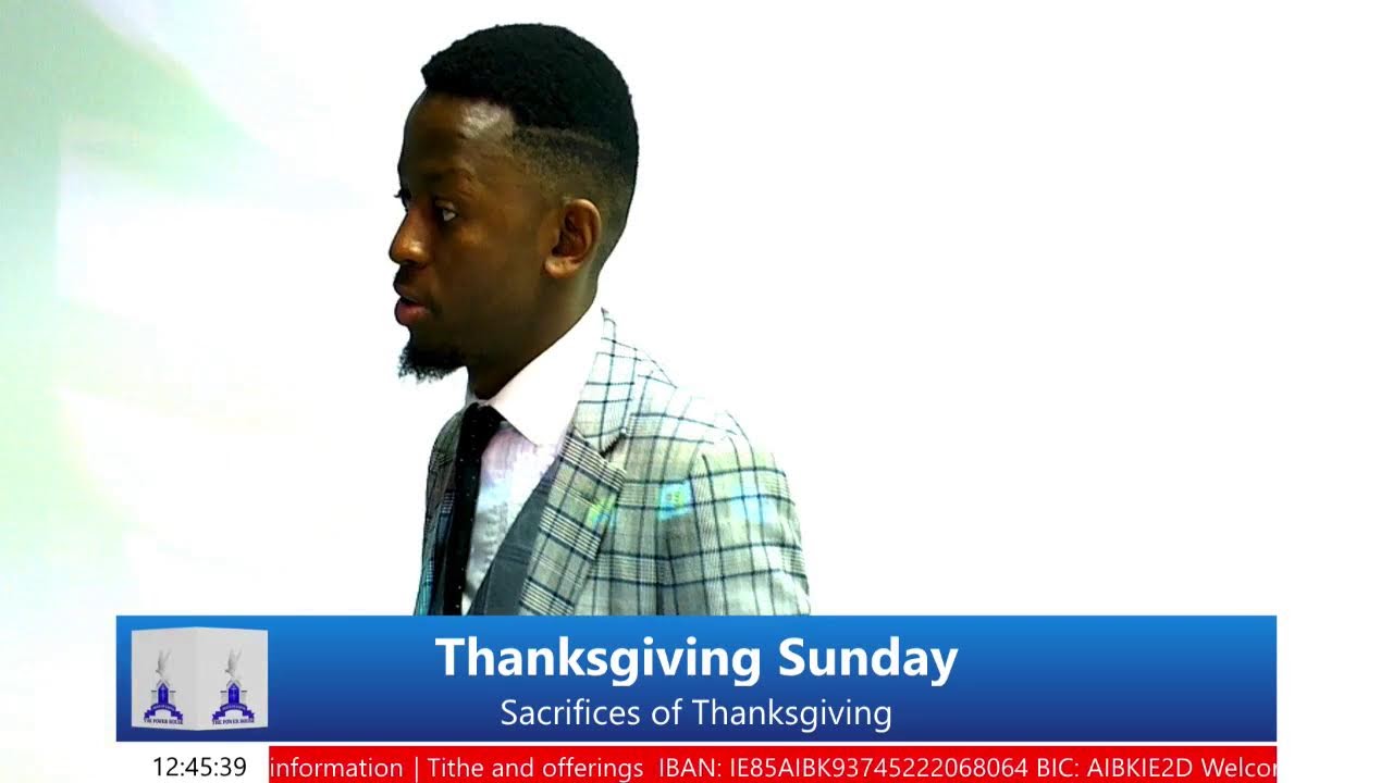 Sacrifices Of Thanksgiving || Pastor Reuben Kingdom